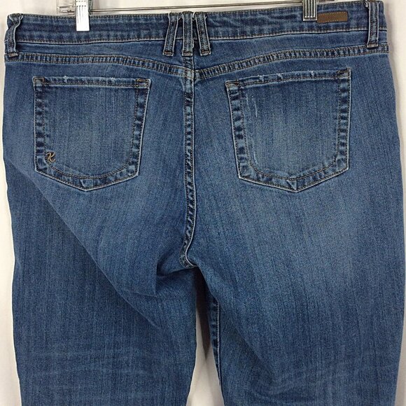 Kut from the Kloth Catherine Boyfriend Distressed Patchwork Jeans Womens Size 16 - Picture 5 of 7